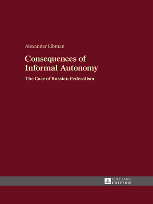 cover image of Consequences of Informal Autonomy